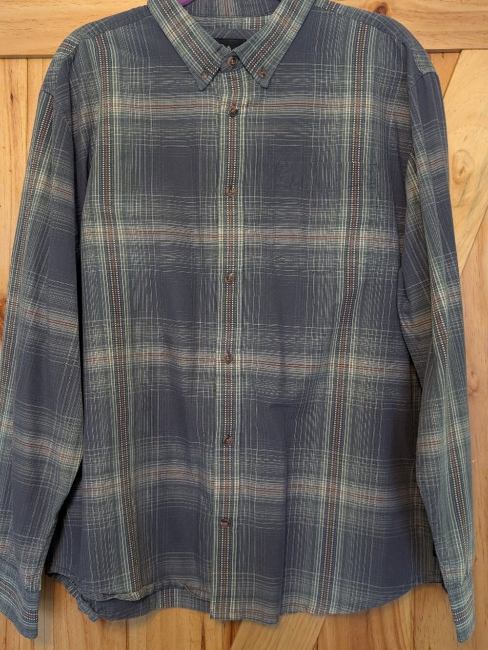 Prana Plaid Flannel Shirt Size L